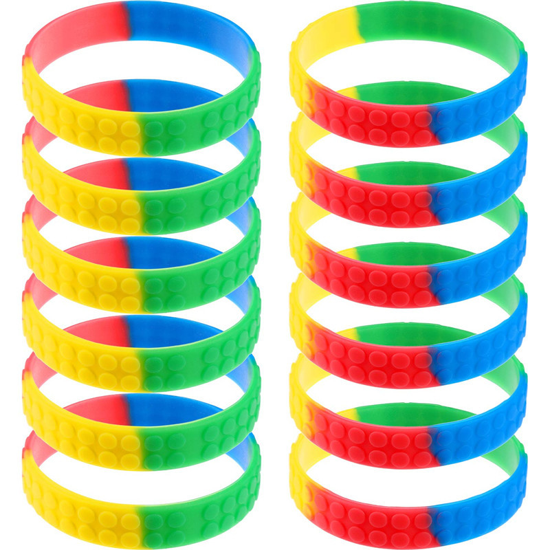 Picture of building block silicone bracelet wristband