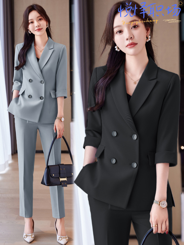 Suit suit Women's Summer High-end Hotel Manager Work Clothes High-end Temperament Small Man Suit Jacket Dress