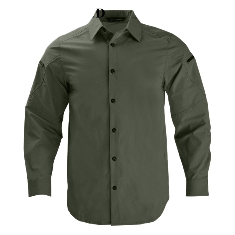 Hanye Outdoor Mountaineering Tactical Shirt Quick-Drying Shirt Men's Urban Commuting Skin Windbreaker Casual Business Shirt