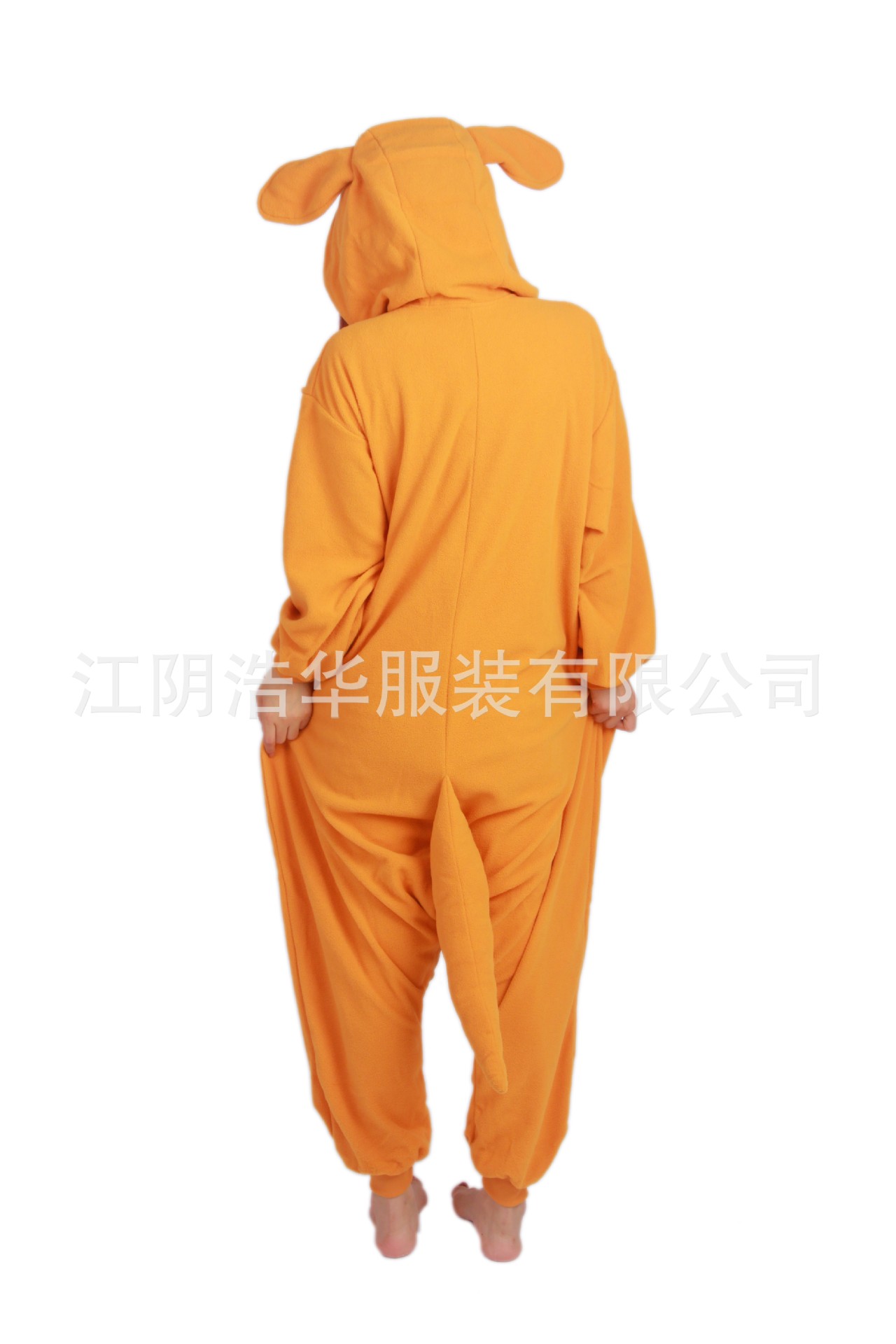 Picture of New winter pajamas women cute yellow kangaroo couple pajamas men and women cartoon pajamas one-body home clothes wholesale