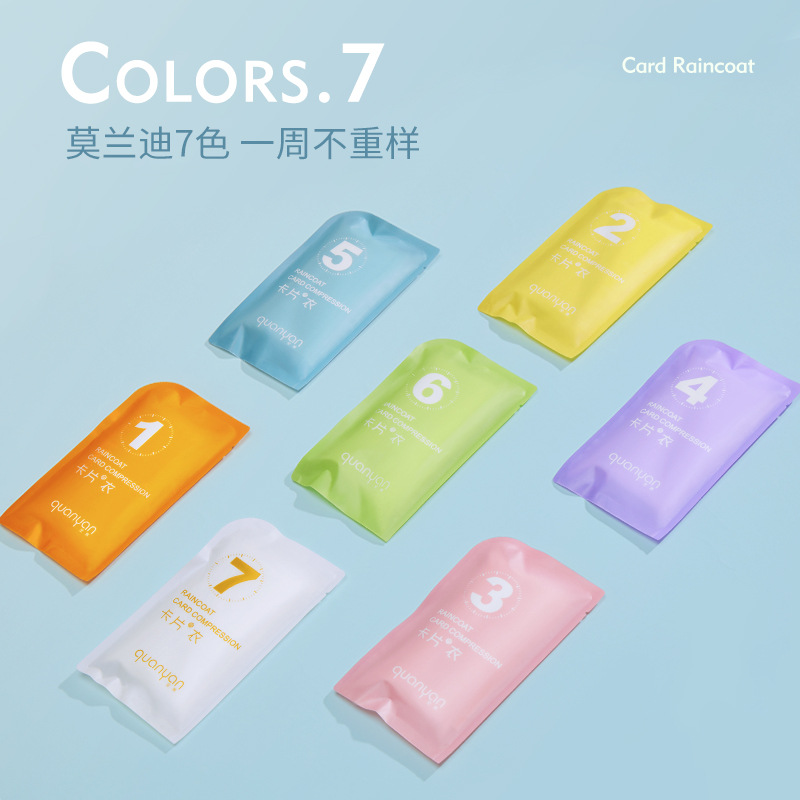 Picture of Disposable Card Raincoat Portable Adult Full-body Thickened Long Travel Special Wholesale Children's Poncho