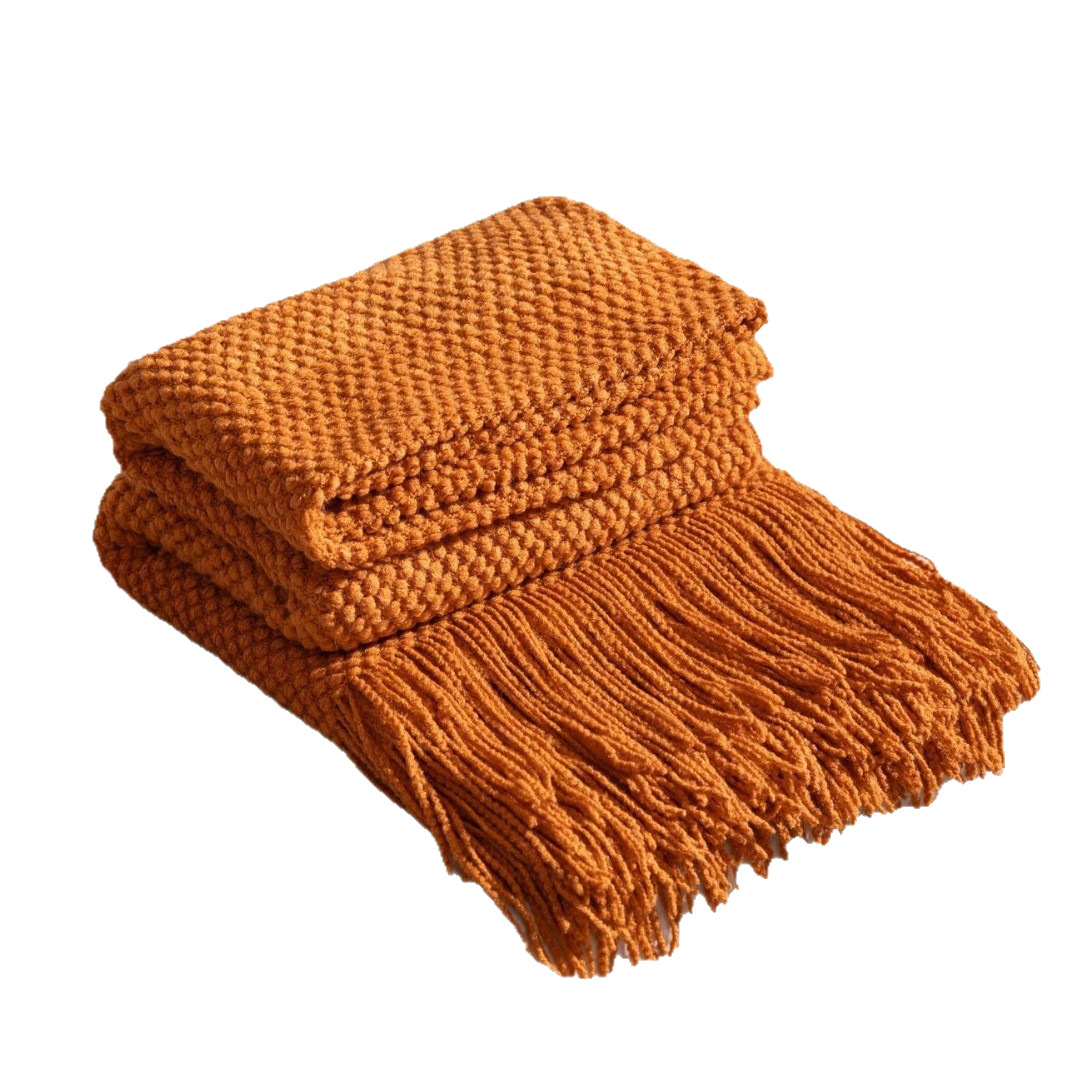 Picture of Cross-Border Simple Style B&B Decorative Blanket Air-Conditioning Blanket Nap Blanket Blanket Sofa Blanket Sofa Blanket High-End