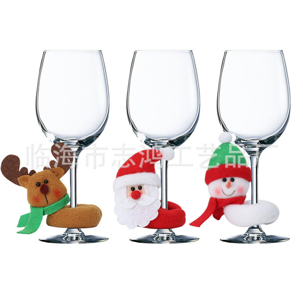 Christmas Supplies Santa Claus Snowman Elk Wine Glass Set Three 2020 Hot Sale New