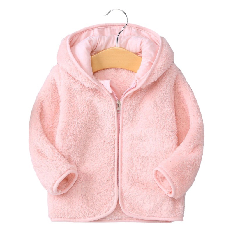 Picture of Girls' Coat Spring Autumn and Winter Children's Baby fleece-lined Thickened Boys' Plush Baby Coat Western Style Warm Top
