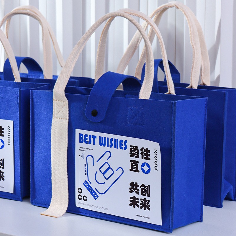 Felt Tote Bag Creative Ribbon Felt Bag Advertising Large Capacity Felt Tote Gift Bag Tote Bag