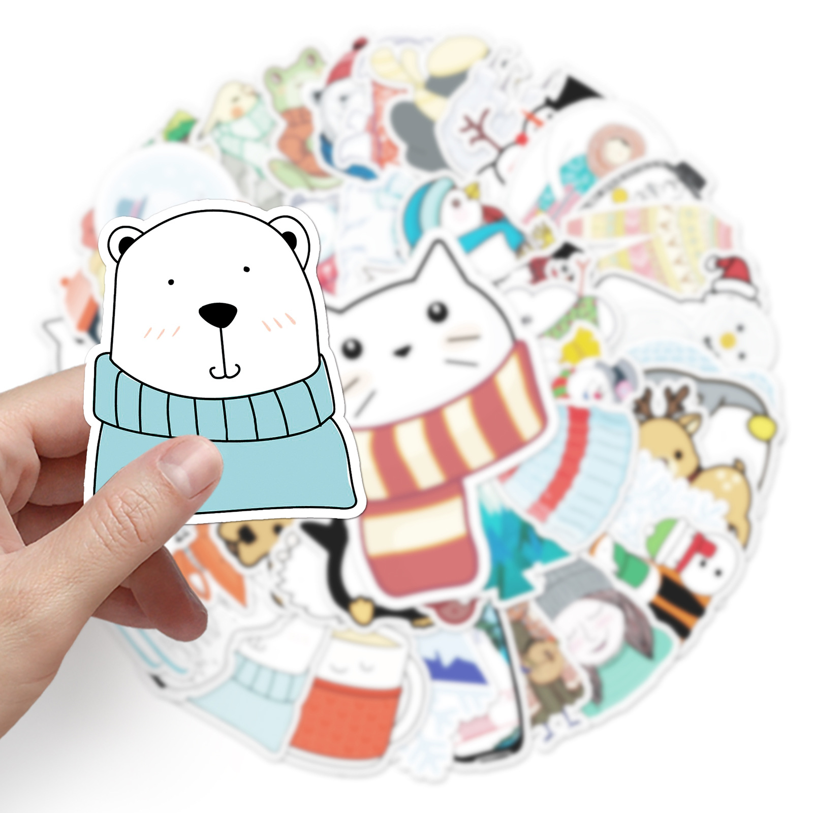 Picture of 50 winter small fresh graffiti personality cartoon creative goo card DIY skateboard cup luggage sticker waterproof