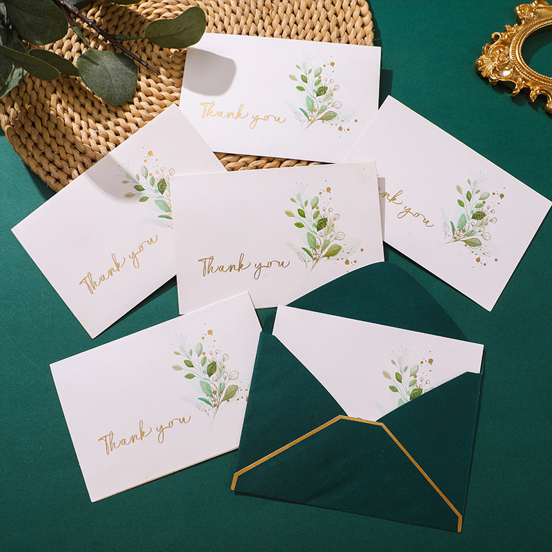 Picture of Teacher's Day greeting card watercolor grateful gilding Christmas thank card Amazon Supply gift card with envelope