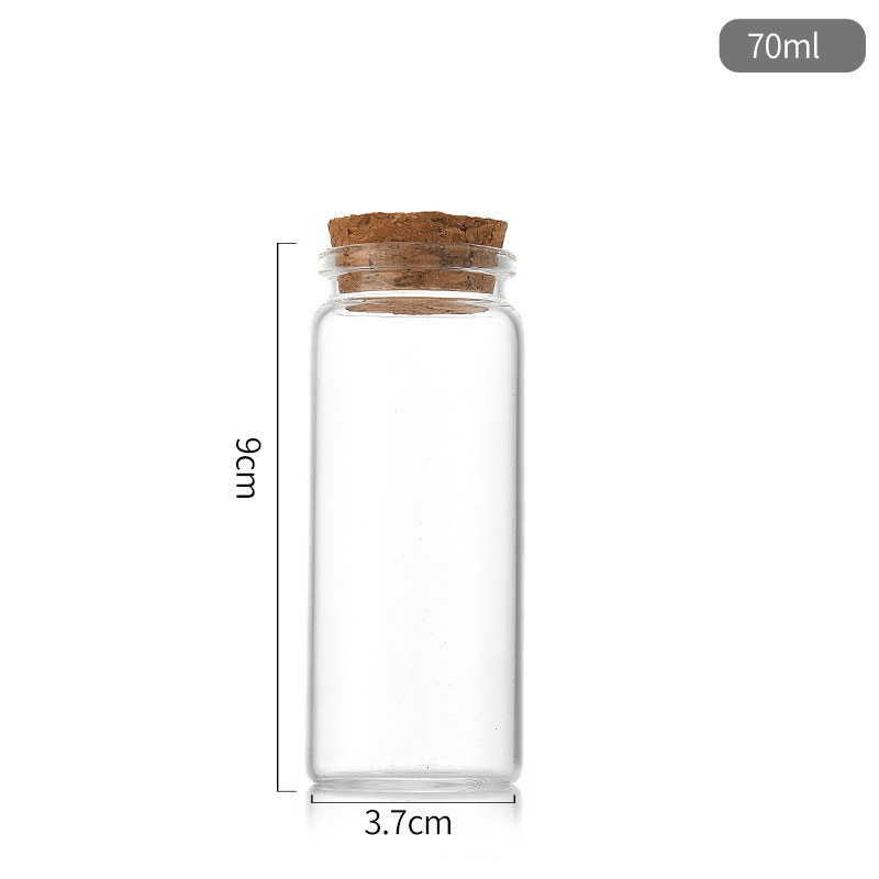 Picture of 37mm Screw Cap Cork Drift Bottle Transparent Candy Empty Bottle Test Tube Bottle Tea Flower Tea Packaging Bottle Succulent Planting Bottle
