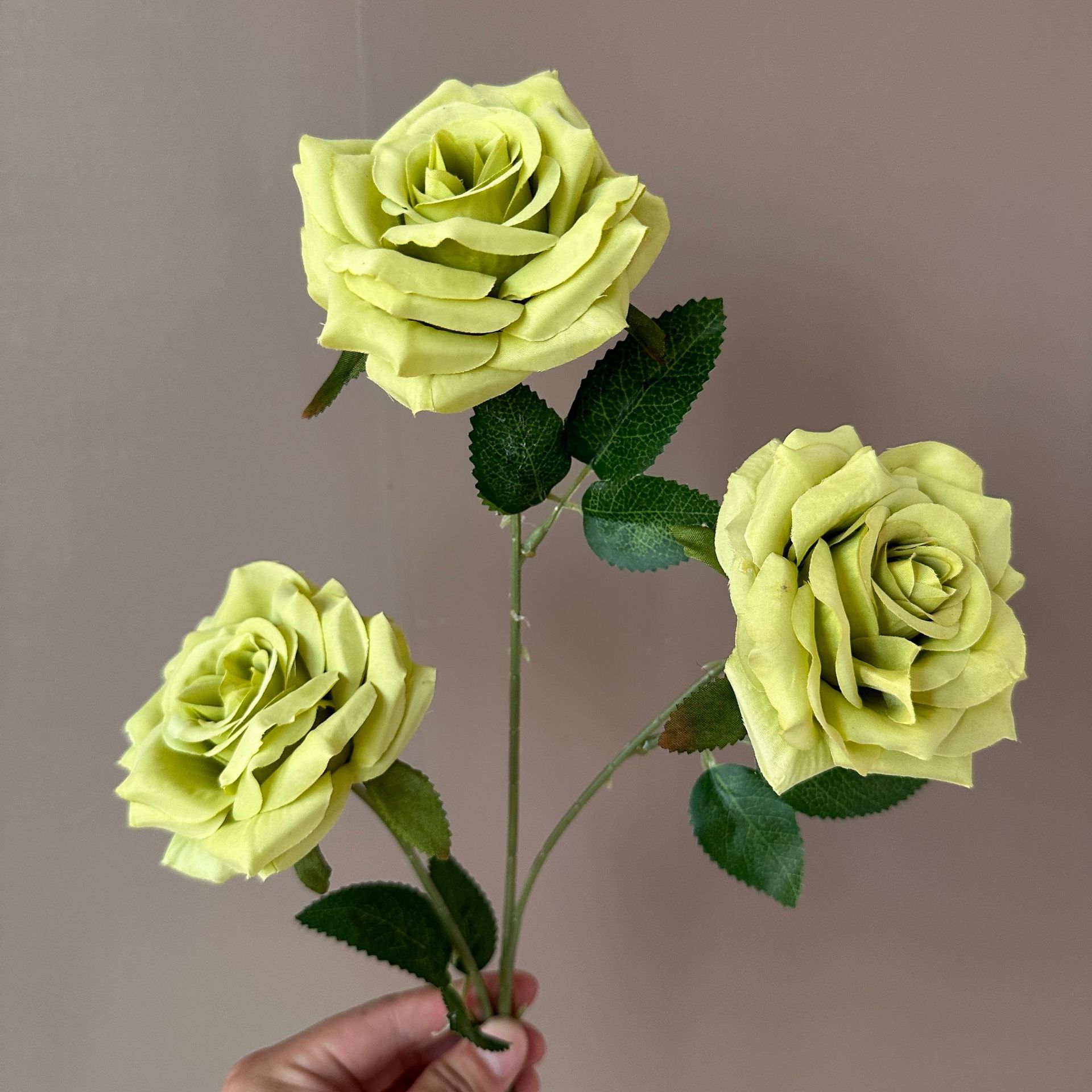 Picture of New 3-Head Diamond Rose Artificial Flower Wedding Hall Decorative Flower Artificial Flower Amazon Export Bouquet Rose Flower