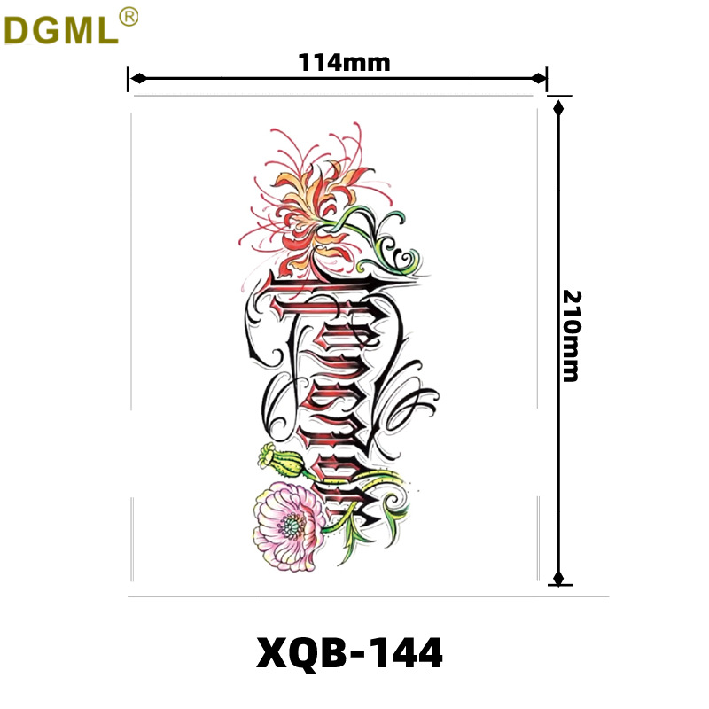 Picture of Children's cartoon flower arm sticker half arm full arm pink pig funny cross-border Henna creative color tattoo sticker wholesale