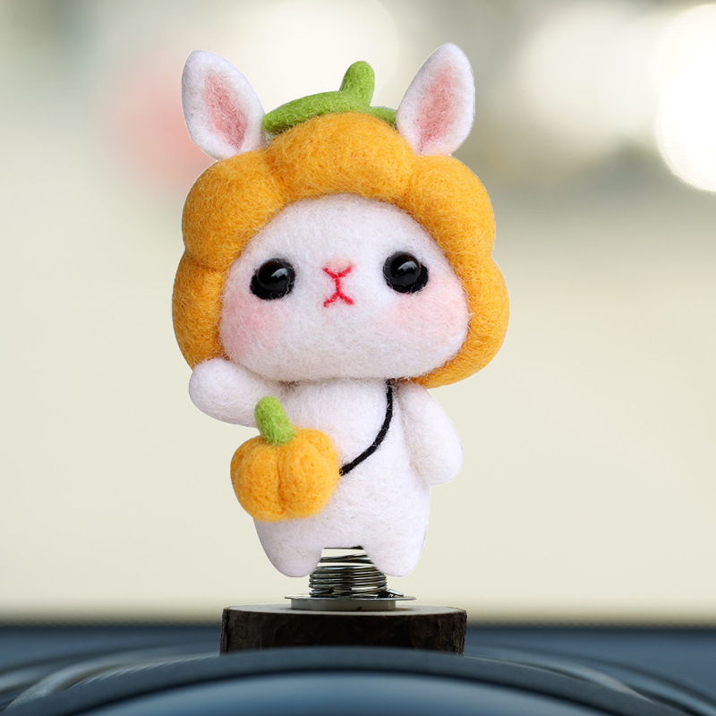 Picture of Little White Rabbit adult handmade diy creative gift hands-on sewing homemade material package wool felt pokes