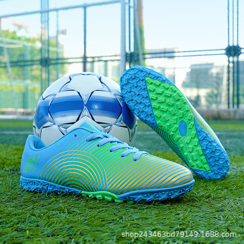 Picture of Factory straight hair football shoes broken nails TF breathable artificial grass football shoes professional competition training shoes cross-border style