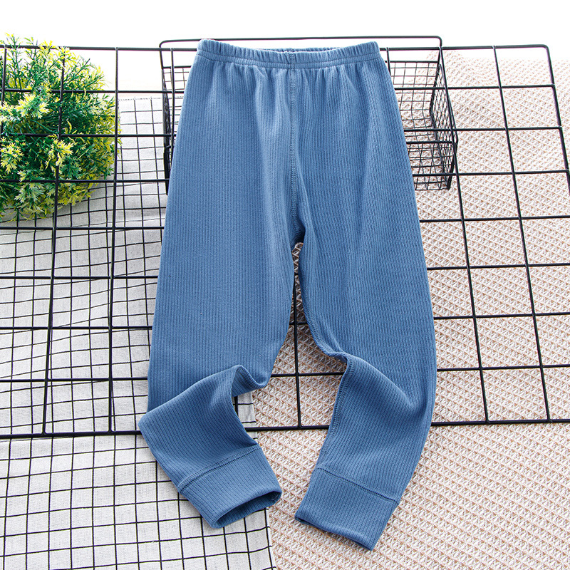 Picture of Children's Home Leggings Double-sided Sanding Soft Pajama Pants Solid Color Autumn and Winter Warm Velvet Pants