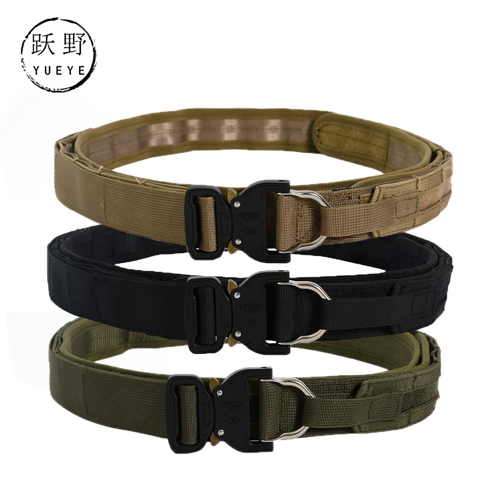 Picture of 3.8cm Double Layer Thickened Tactical Belt Upgraded Cobra Buckle Nylon Belt Military Fan CS Outdoor Belt