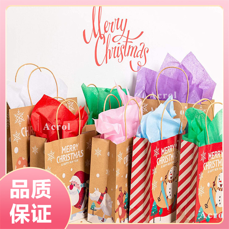 14g Christmas Gift Box Lining Paper Gift Wrapping Paper Copy Paper Shopping Bag Inner Plug Thin Page Paper Christmas Colorful Snow