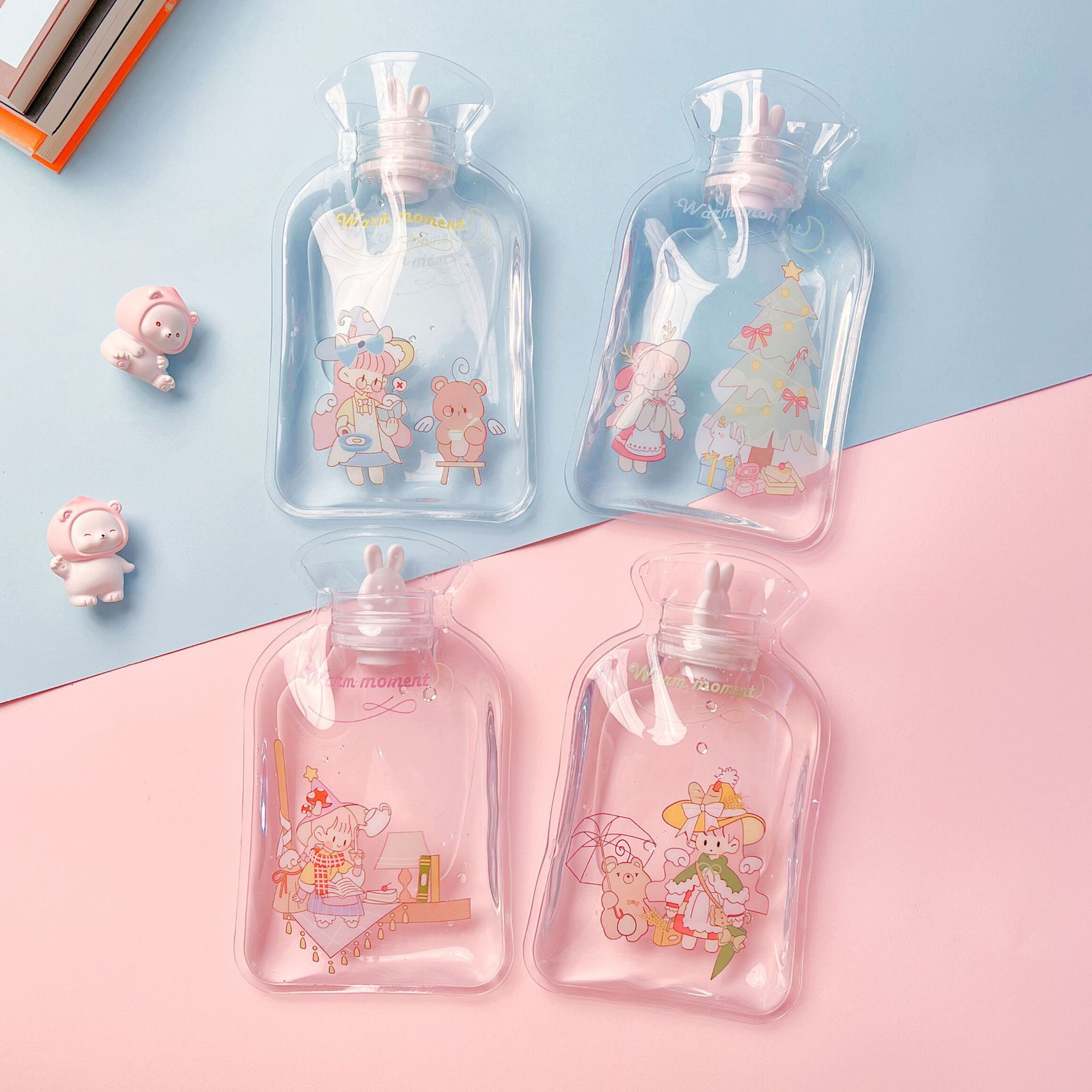 Picture of Water-Filled Hot Water Bottle, Thickened Transparent Pvc Hand Warmer, Water-Filled Hand Warmer, Hot Compress for Bloating, Wholesale, Cute and Portable