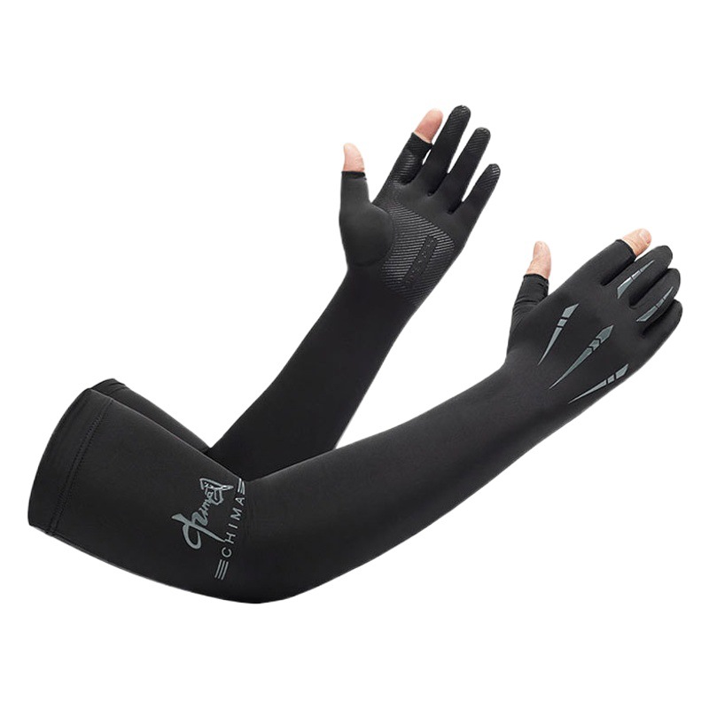 Sun Protection and Uv Protection for Men and Women, Ice Sleeves, Cool and Longed, Driving, Running and Cycling, Exposed Two-Finger Ice Silk A24-Yx