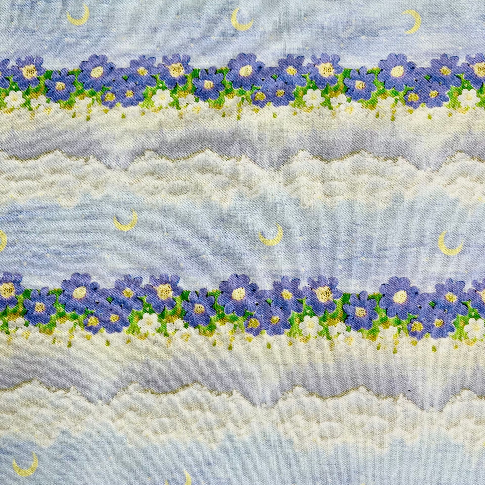 Picture of Oil painting style cotton twill fine sail 1.5 meters wide one meter price bag coat vest handmade DIY fabric