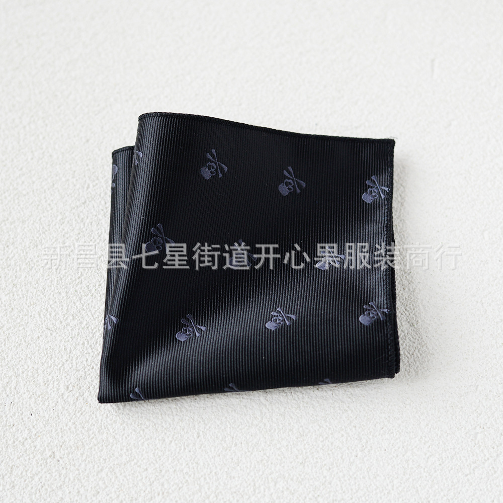 Picture of Men's suit small square scarf factory wholesale fashion polyester fashion accessories vintage embroidery pattern pocket towel men's clothing