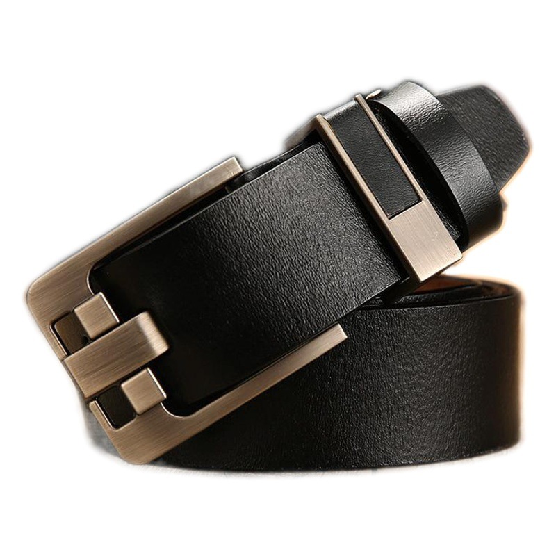 New leather belt men European and American retro pinhole buckle leather leather belt casual business Joker belt a wholesale