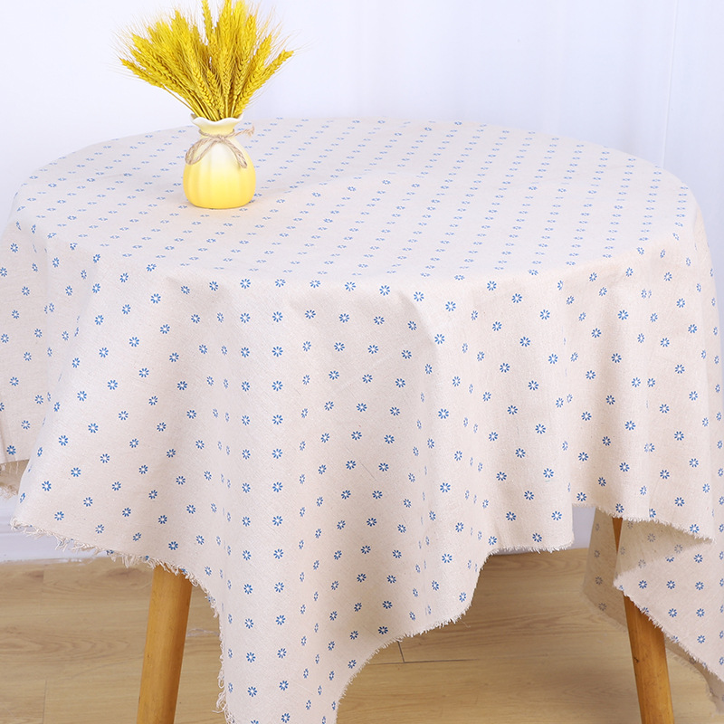 Picture of Wholesale daisy series linen fabric sand cloth background cloth stall tablecloth cotton linen pillow cushion fabric