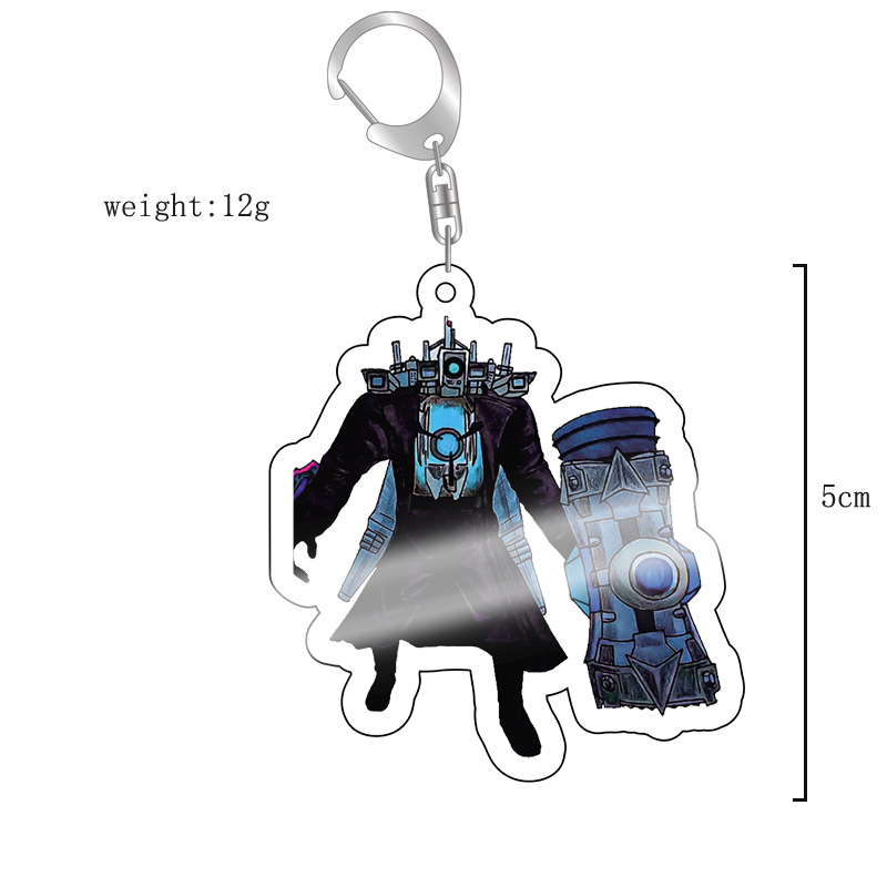 Picture of Cross-border new toilet man keychain skibidi toilet monitor Man TV man creative killer pendant batch