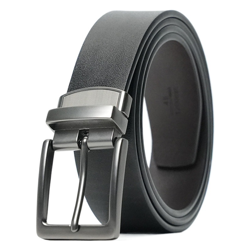 [Double-sided use] Belt Men's pin buckle belt rotatable young casual all-match cowhide pants belt in stock