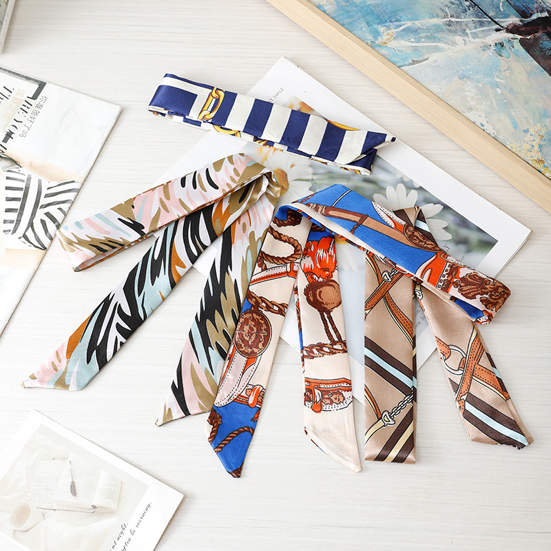 Picture of Gift Box Silk Scarf Straps, Narrow and Long Bags, Silk Scarf, Headband, Streamer Scarf with Decorative Small Silk Scarf Wholesale