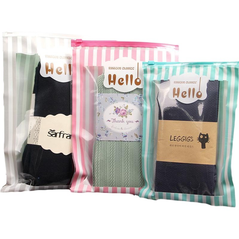 EVA striped children's clothing zipper bag underwear underwear scarf bra self-sealing swimsuit swimsuit plastic transparent fixed