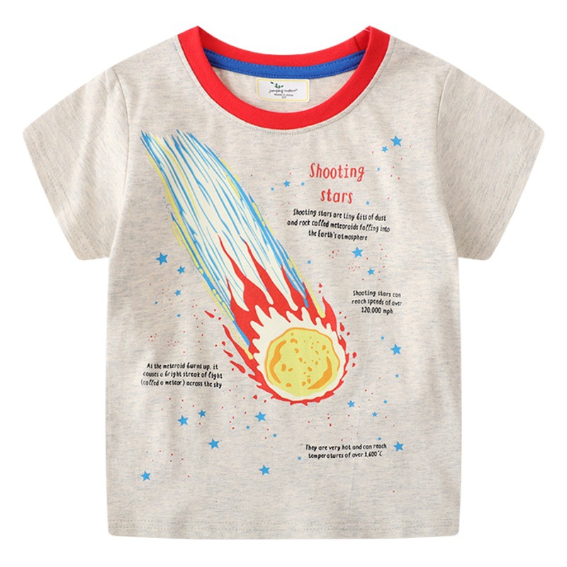 Picture of 2025 Spring and Summer New Style Luminous Planet Return New Short Sleeve Tops Children's T-Shirts Factory Wholesale