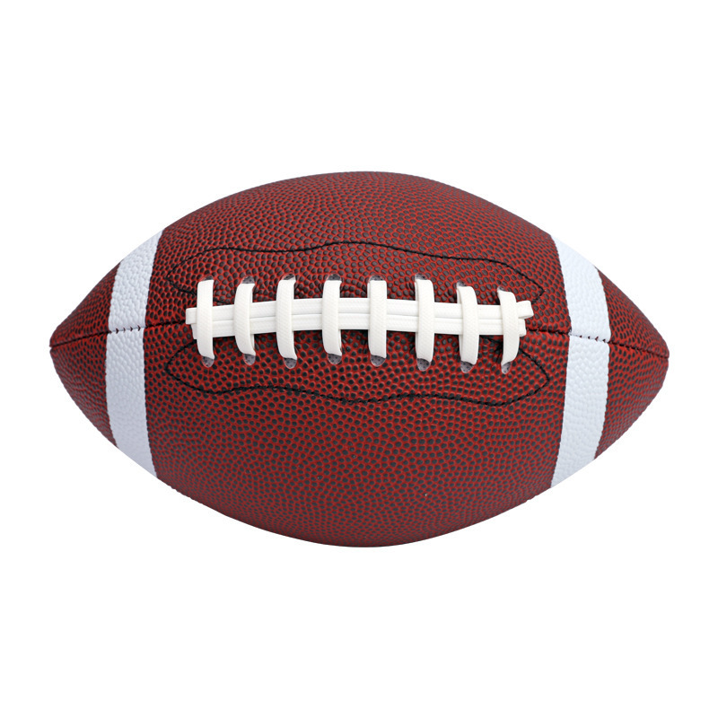 Picture of American football PU material children teenagers adult ball game training non-slip wear-resistant brown machine sewn ball