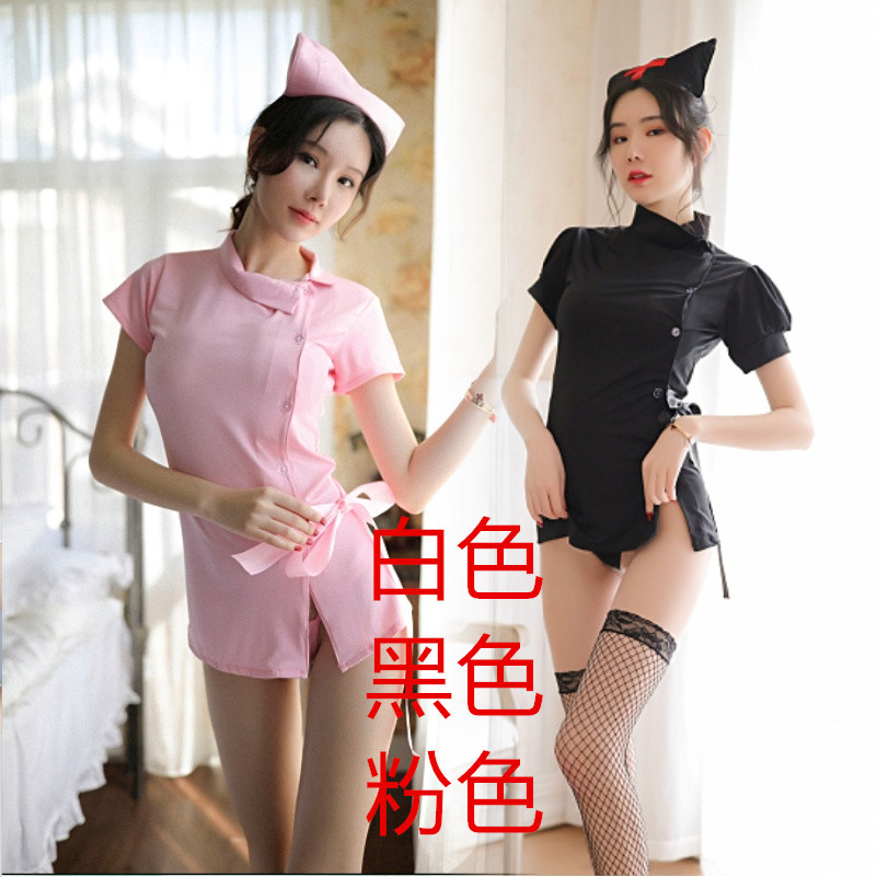 Mei Zhilan elastic lingerie sexy nurse dark white diamond elastic uniform a generation of hair
