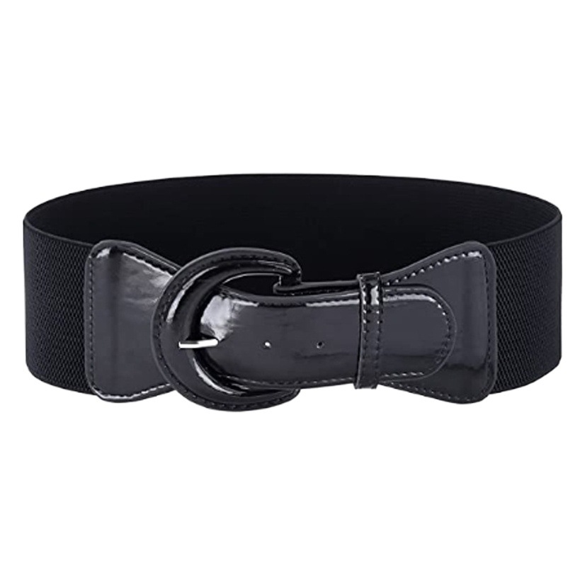 Cross-Border Elastic Elastic Buckle Retro Belt for Women with Coat Girdle Decorative Dress Wide Belt Manufacturer Wholesale