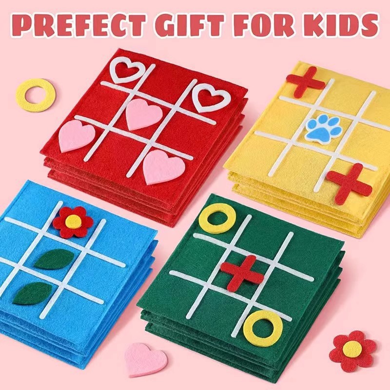 New Felt Children's Puzzle Early Education Puzzle Mini Jiugongge Tacit Word Square Felt Game Board Wholesale