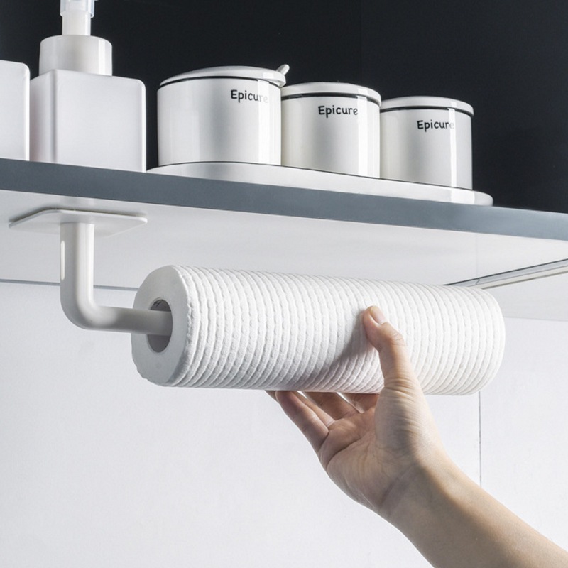 Picture of Kitchen and Bathroom Punch-Free Wall Storage Rack Cutting Board Chopping Board Pot Lid Rack Wall-Mounted Storage Hook Storage Rack