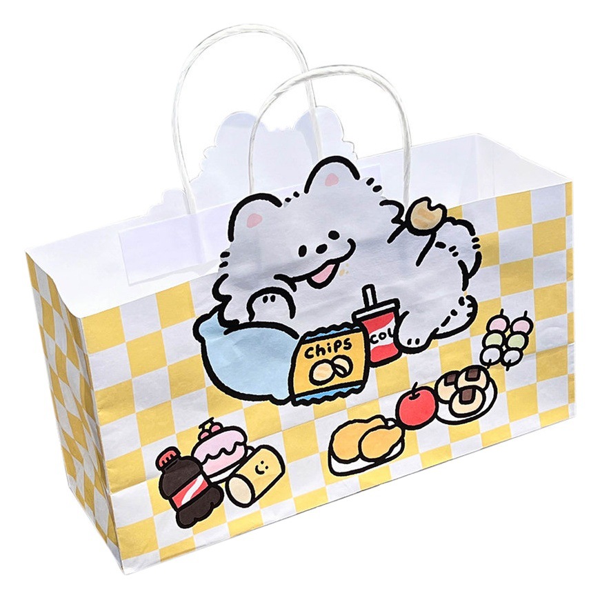 Picture of Joint Authorized Cute Cartoon Puppy Portable Paper Bag Girl Shopping Bag Packaging Bag Gift Bag Storage Bag