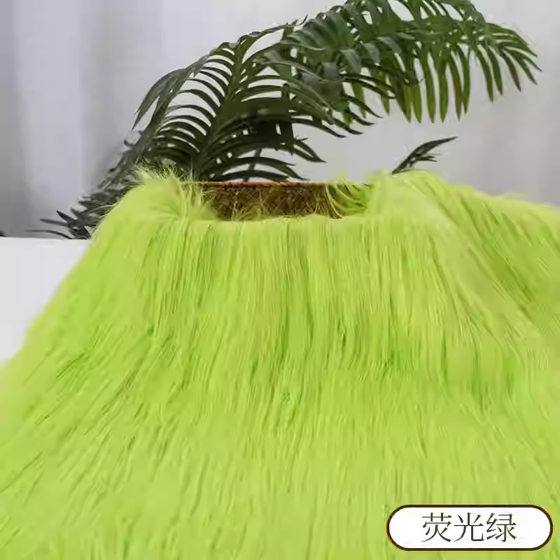 Picture of Falling Wool Plush Fabric 9cm Beast Dress Beast Hair Long Hair Roll Bundle Fried Hair Long Hair Hand-made Cotton Doll DIY