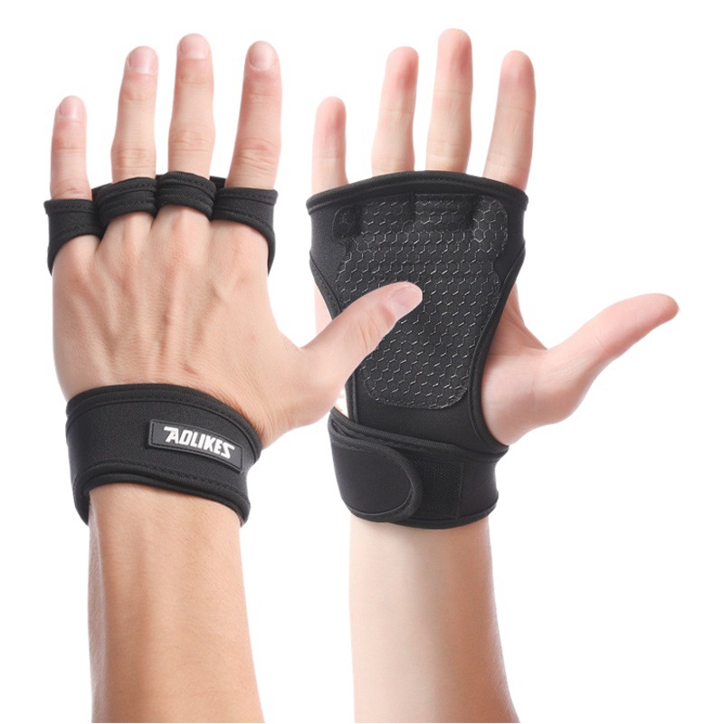 Riding outdoor sports Palm protection dumbbell fitness gloves for men and women exercise silicone non-slip wrist Palm wholesale