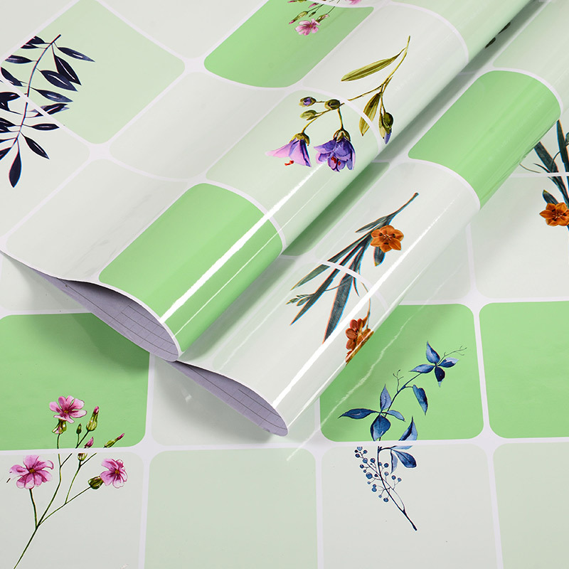 Picture of Wholesale kitchen oil-proof stickers self-adhesive wall stickers bathroom renovation milk tea shop waterproof high temperature resistant stove wallpaper porcelain