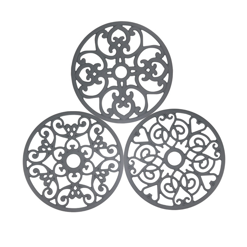 Picture of Amazon Silicone Heat Insulation Pad Silicone Plate Pad Pot Pad European Pattern 3 Pieces suit Coaster European and American Style