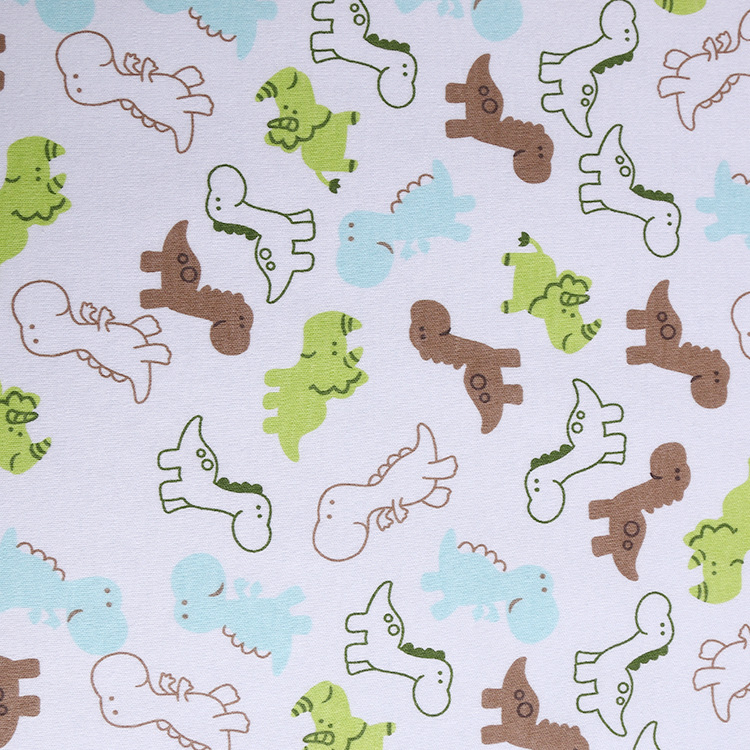 Picture of 40s Cartoon Knitted Printed Fabric in stock Supply Cotton Wool Fabric Cotton Printed Composite Bamboo Fiber Diaphragm Pad