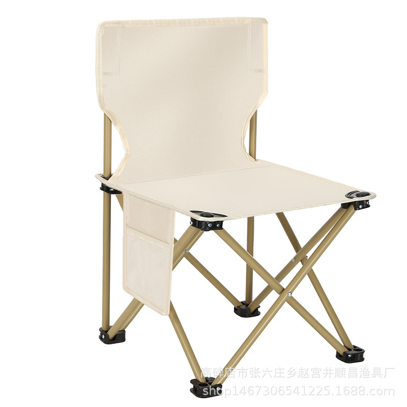 Outdoor folding chair portable art fishing leisure picnic camping beach chair with backrest Oxford cloth waterproof