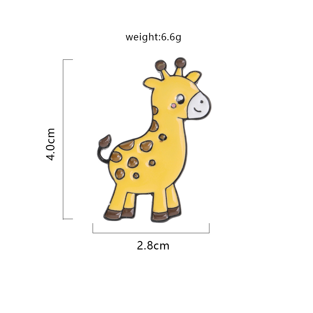 Picture of Cartoon Cute Student Brooch Backpack Collar Sloth Bread Hedgehog Elephant Badge Enamel Animal Pin