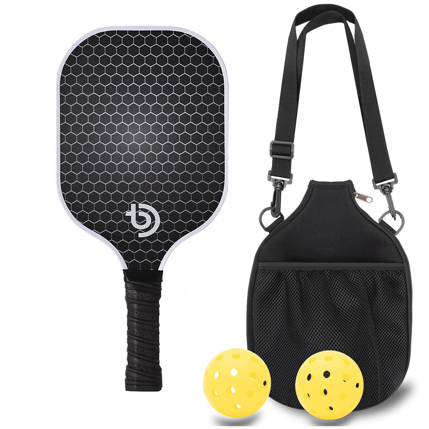 Pickleball Peak Ball Clapper Set Single Storage Bag School Outdoor Sports Fiberglass