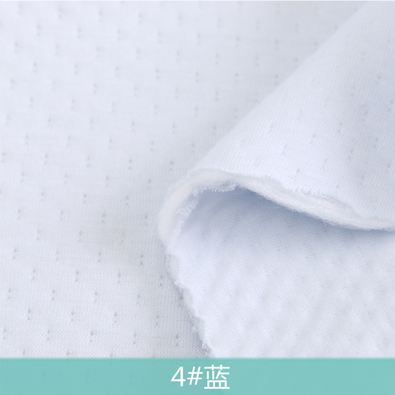 Picture of Two Ideas Plain Jacquard Air Layer Knitted Cotton Quilted Jacquard Fabric Baby Climbing Wear Warm Fabric Factory