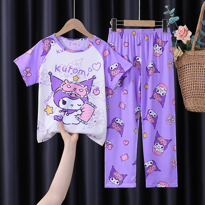 Picture of New Spring and Summer suit Cartoon Short-sleeved Trousers for Boys and Girls Zhongdai Children's Stetzai Pajamas Home Clothes Cross-border Wholesale