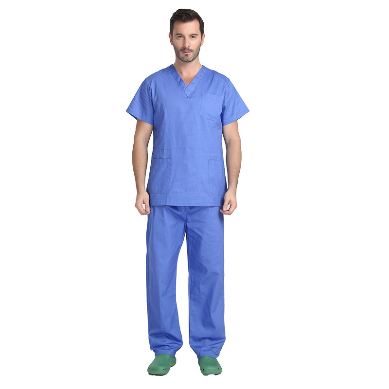 Picture of Hand Washing Clothes Split Suit Surgical Clothes Doctor Nurse Hospital Work Clothes Short-Sleeved Hand Washing Clothes Surgical Clothing Medical
