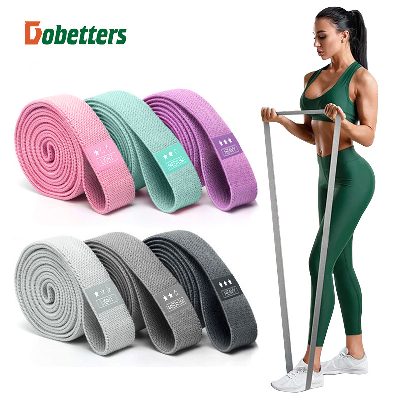 Supply strength training tension fitness elastic band 4cm exercise stretch band yoga long knitted resistance band