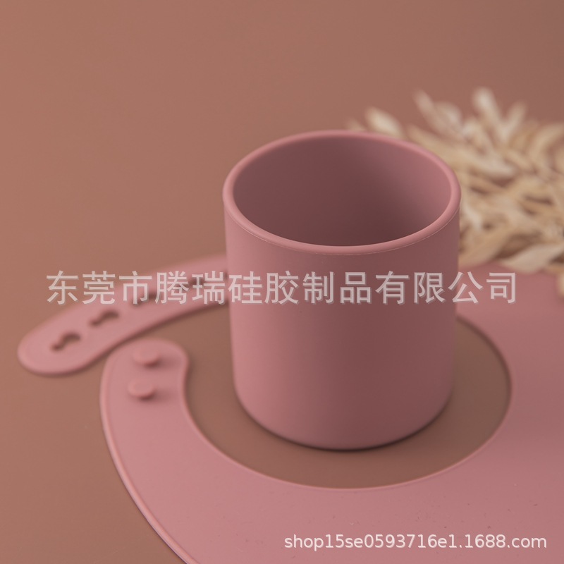 Picture of Infant Grade Silicone Drop-resistant Baby Water Cup Candy-colored Open Children's Water Cup High Temperature Resistant Baby's Learning Cup