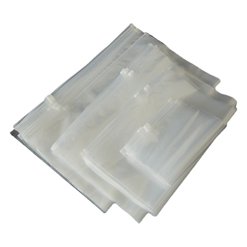 in stock frosted socks packaging bag horizontal plate cpe frosted zipper bag daily necessities packaging bag clothing zipper bag